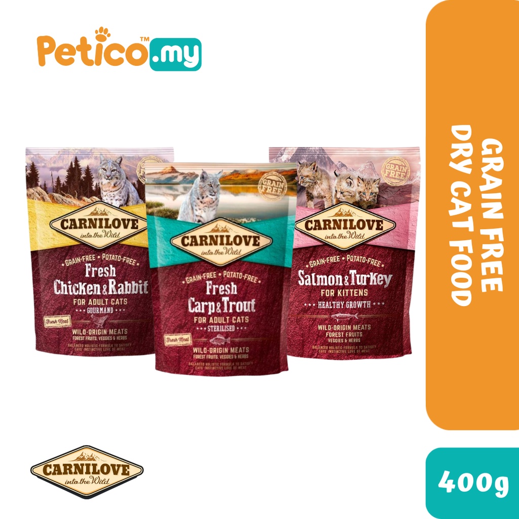 Carnilove 400g Dry Cat Food (Fresh Carp / Chicken / Salmon & Turkey