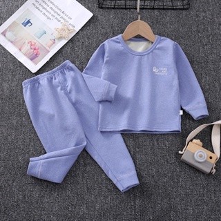 Children's Thermal Underwear Set Autumn And Winter Thick Boy And Girls  Traceless New Baby Autumn Clothes Warm Soft Sleep Wear