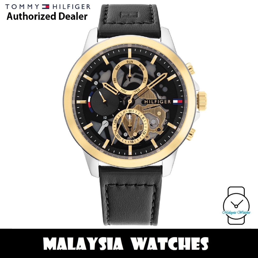 (100% Original) Tommy Hilfiger 1710474 Henry Quartz Analog Leather ...