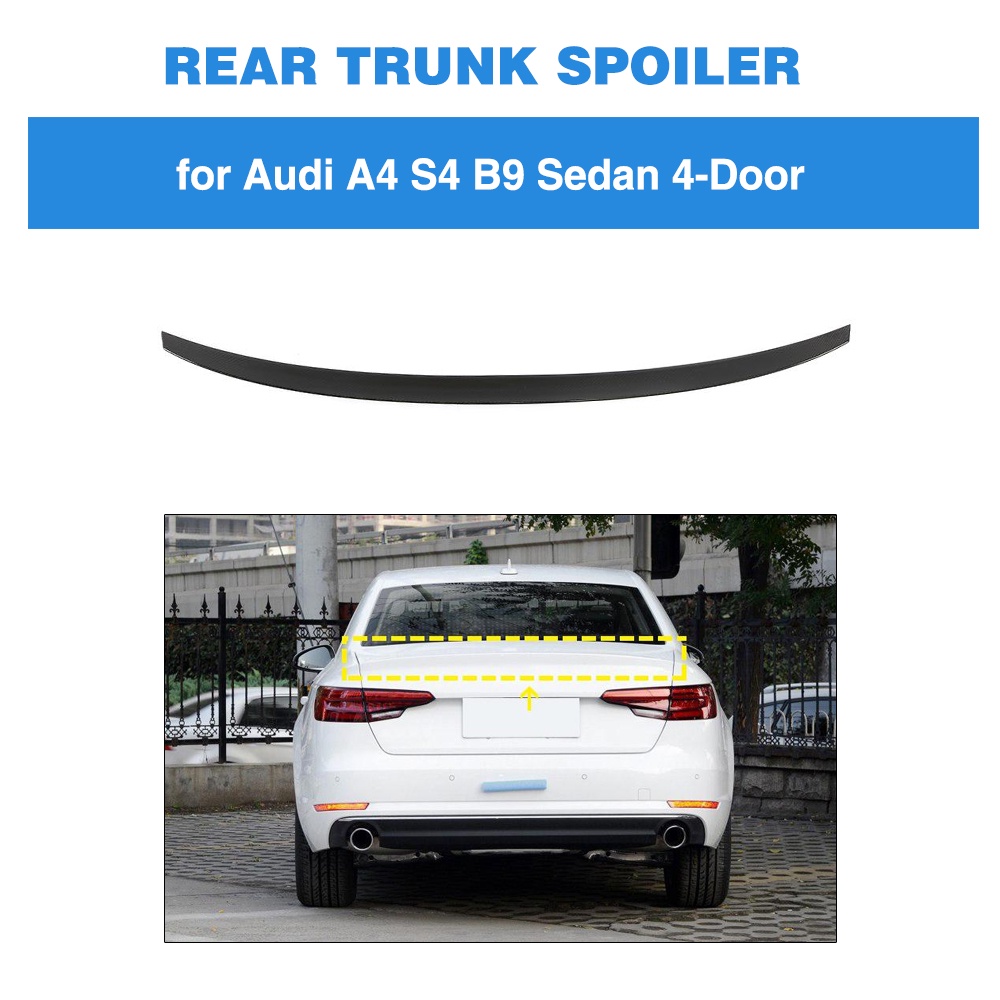 Rear Trunk Boot Lip Spoiler Wing Lip for Audi A4 Sline S4 B9 2017