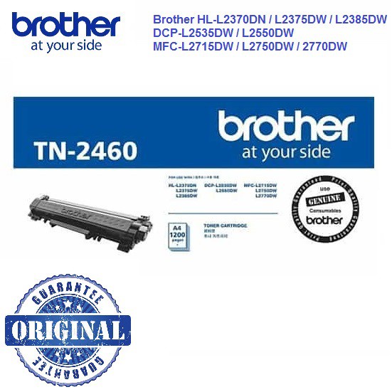 Brother TN-2460 Original Toner Cartridge 100% Genuine TN2460 TN 2460 ...