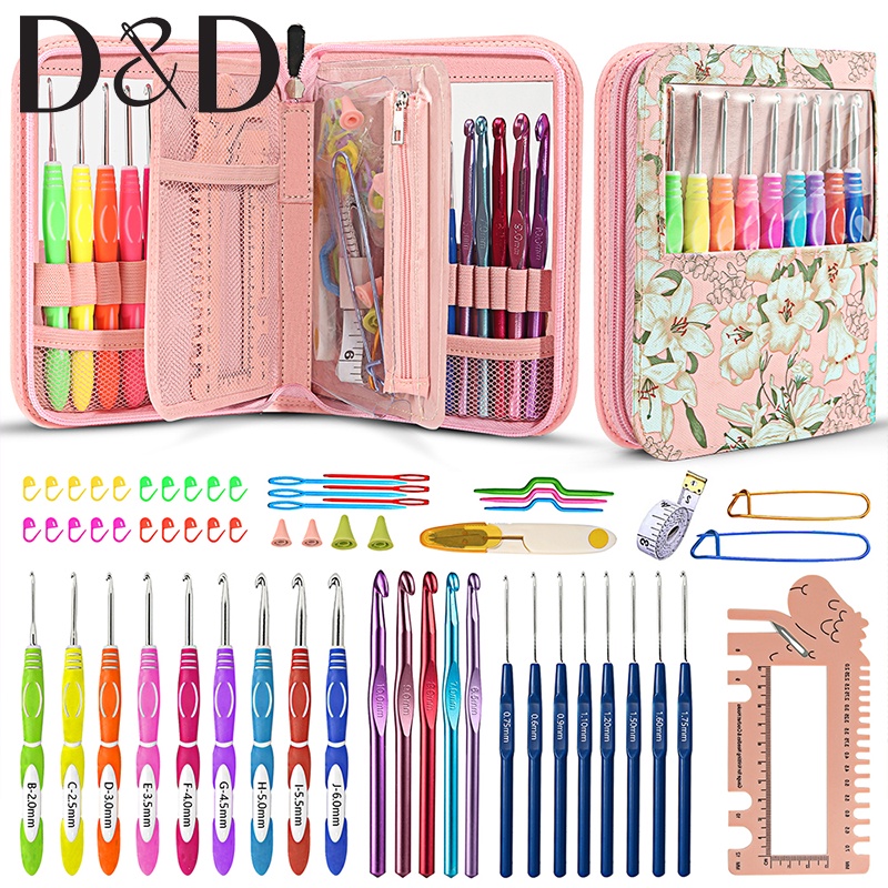 Crochet Hook Kit Soft Handle Crochet Knitting Knitting Craft Yarn
