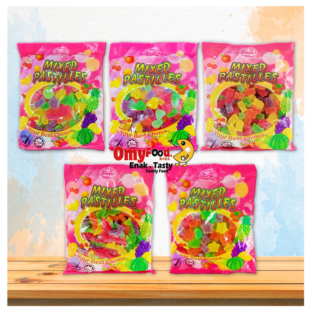 700g Waisun Jelly Sweet Candy, Mixed Pastilles [Assorted Shape/Love ...