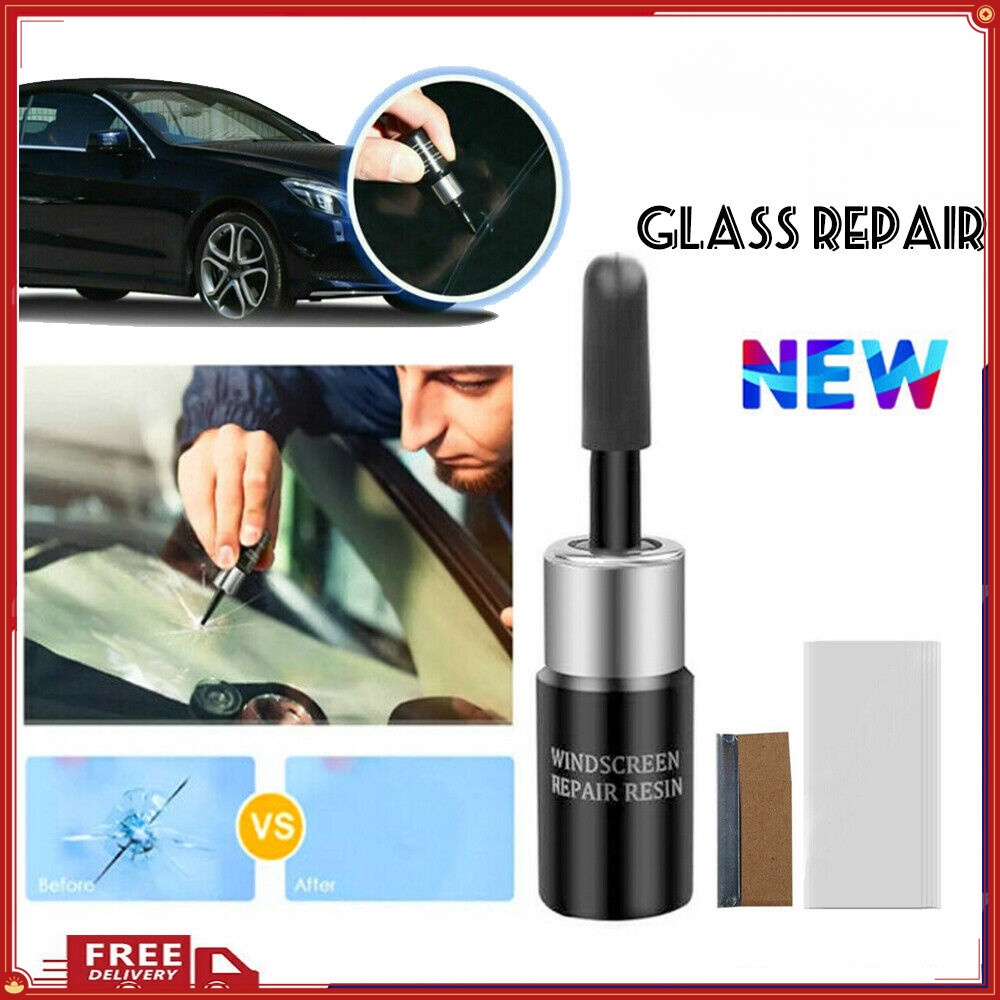 [Ready stock] 1 set auto glass nano repair liquid car windshield repair kit tool glass crack