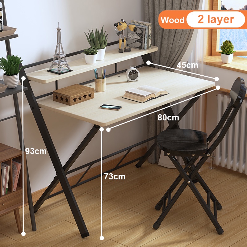 Table Student study Desk Meja Lipat modern writing