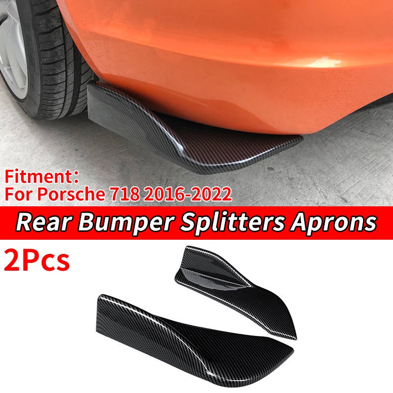 Car Rear Bumper Splitters Aprons Trunk Lip Spoiler Canard Wing Diffuser