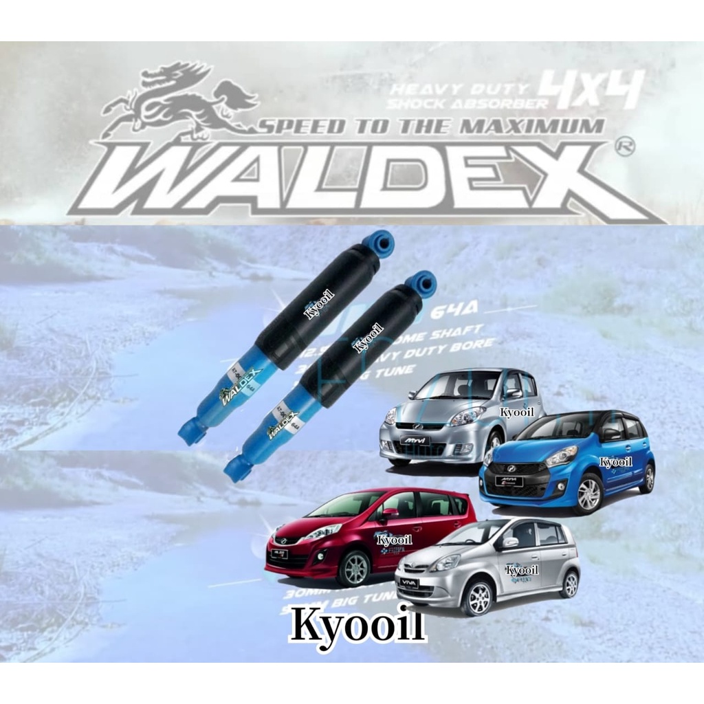 Perodua Myvi Viva Alza Waldex Heavy Duty Rear Belakang Oil Absorber