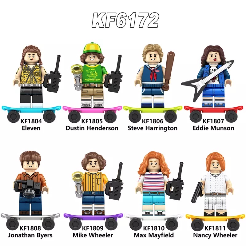 Movie Stranger Things with Skateboard Mini Action Building Block