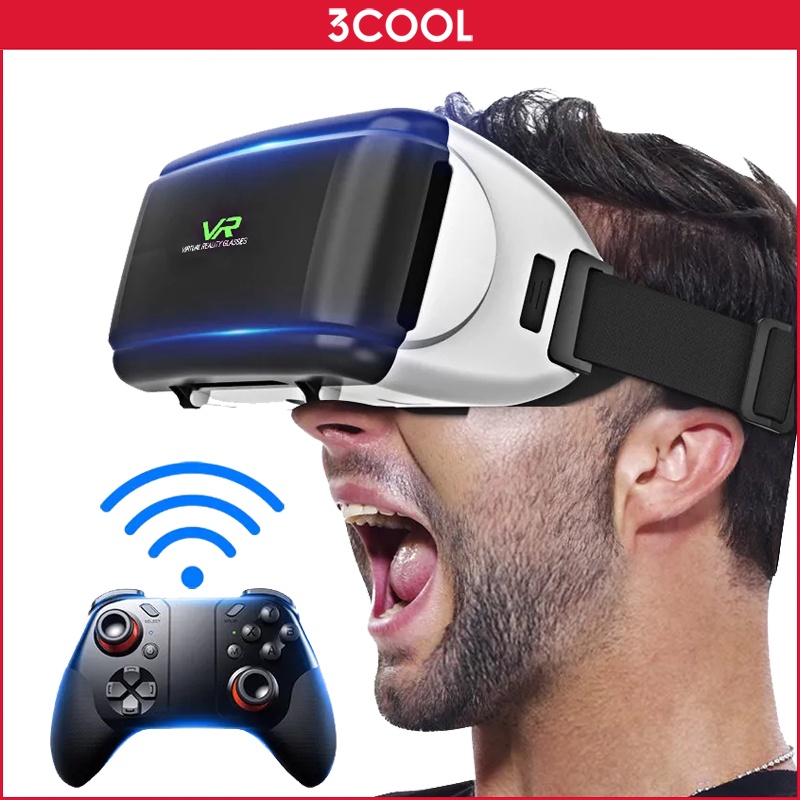 100% original A8 vr box+game headset+Bluetooth wireless handle + vr ...