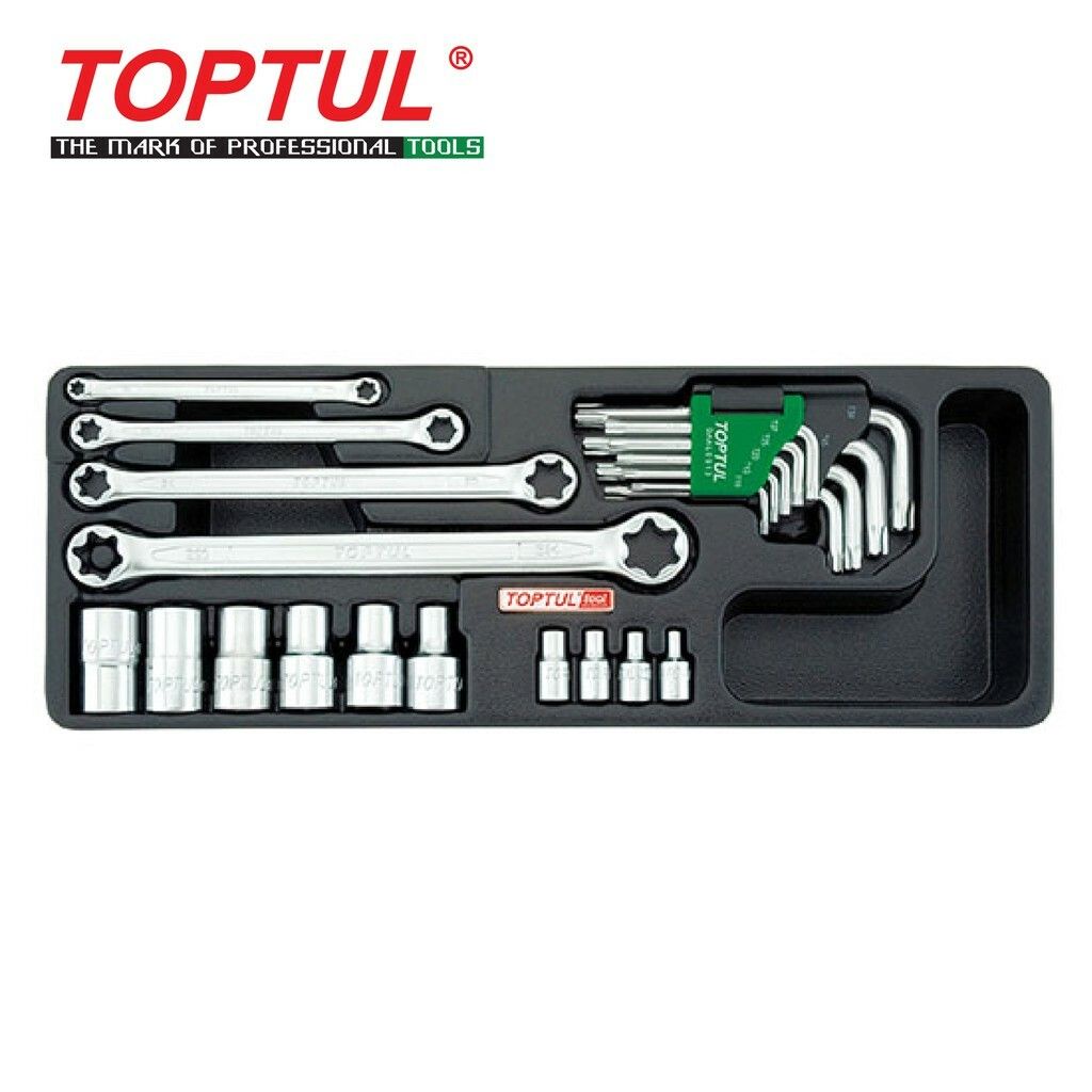 TOPTUL 23pcs Star Wrench, Sockets & Key Wrench Set GAAT2302 | Shopee ...