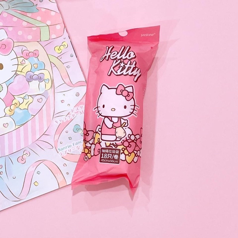 Sanrio Shanghai Yekee Hello Kitty Packaging Only Pink Plastic Bag Trash ...