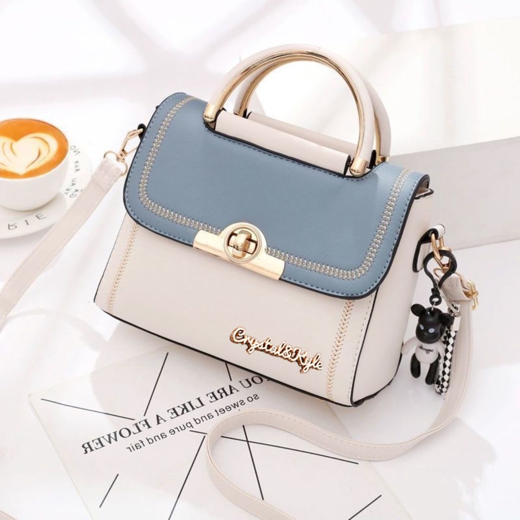 READY STOCK SimpleJ Woman Sling Bag Tangan Bag Tote Pu Leather