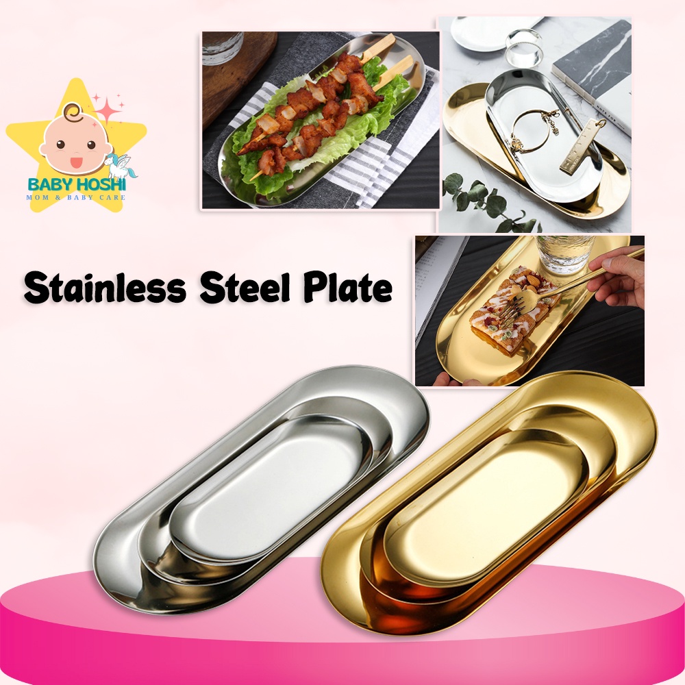 Rundes Edelstahl Tablett 28 Cm - Vielseitiges Aufbewahrungs- & Serviertablett