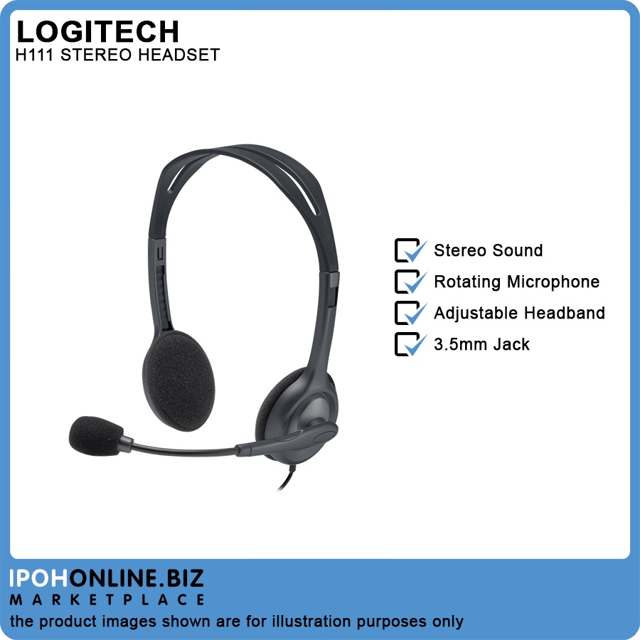 Logitech H111 Stereo Headset | Shopee Malaysia