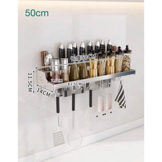 304 Stainless Steel Kitchen Shelves Wall Hanging Turret 3 Layer Spice Jars  Organizer Foldable Dish Drying Rack Kitchen Utensils Holder