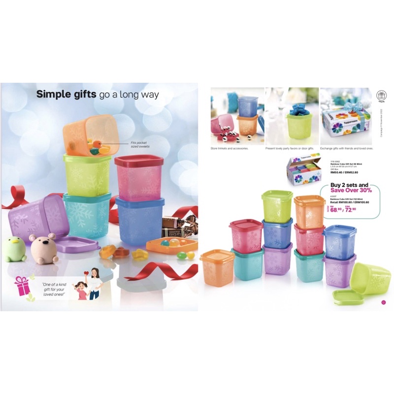 Lot 3 Cubix Ronds Tupperware Grand Modèle - Neufs Sous Emballage