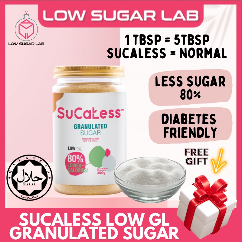 SuCaLess Granulated Sugar 350g [Low Sugar/ Low Calorie/ HALAL/ Vegan ...