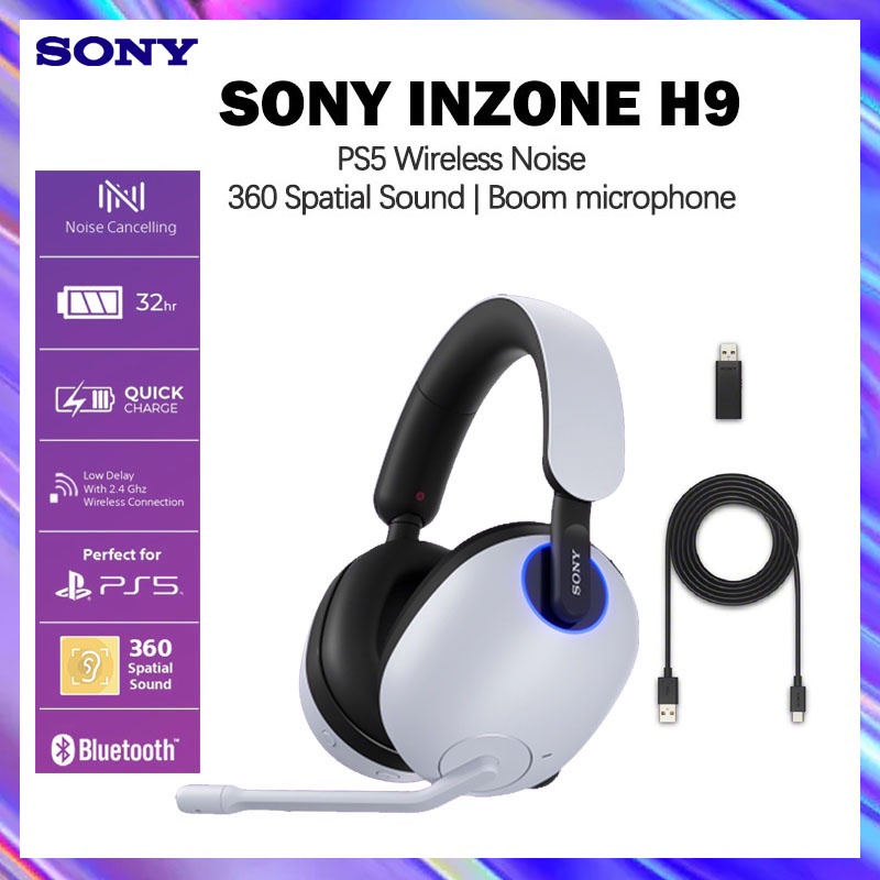 【Ready Stock】Sony INZONE H9 Gaming Headset / PS5 / Noise Cancelling/ANC ...