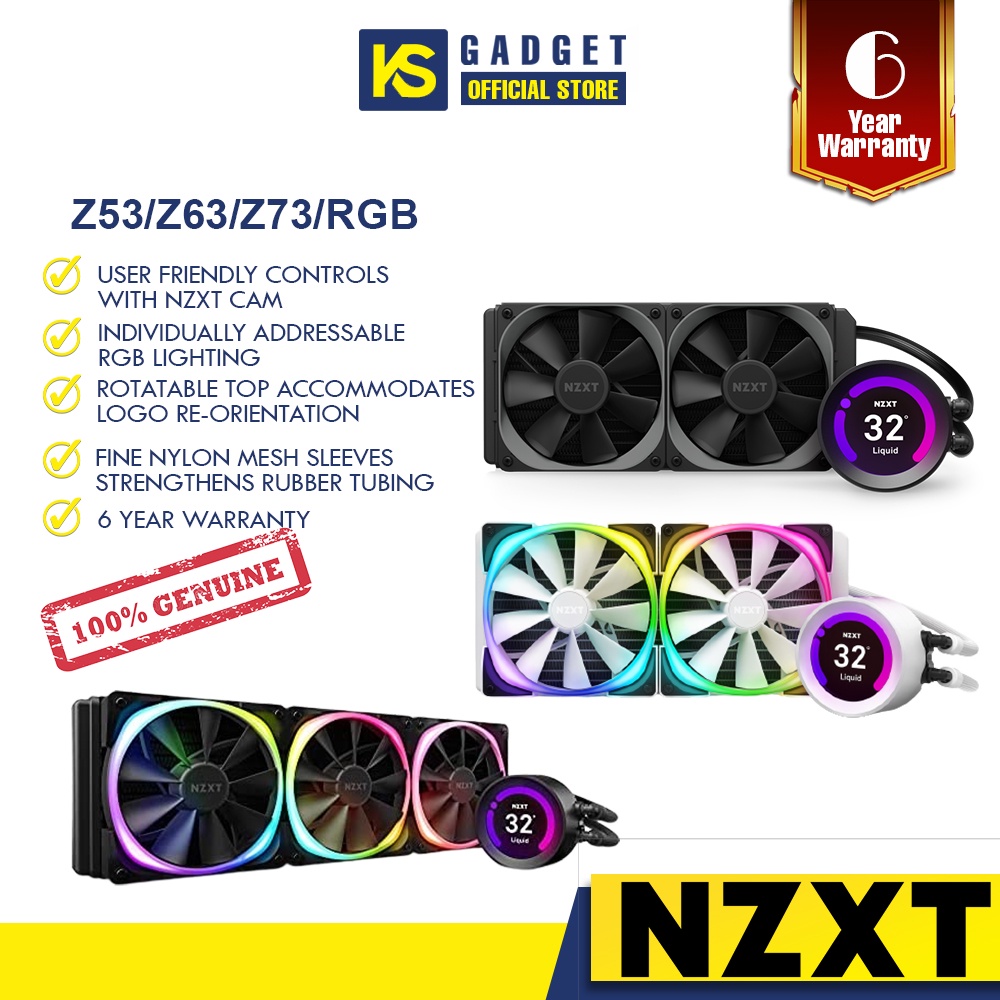 NZXT Kraken Z53/Z63/Z73 AIO CPU COOLER / ARGB MODEL ( 240MM / 280MM
