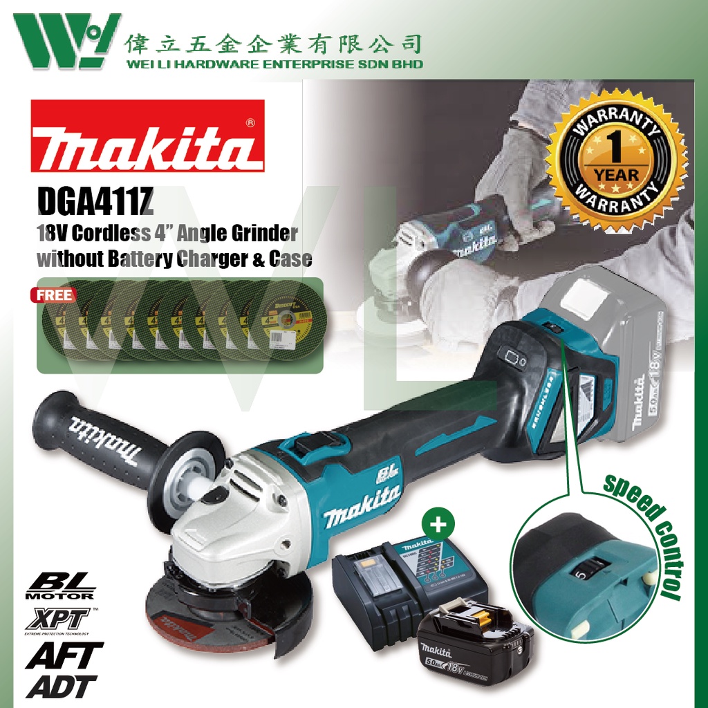 Makita variable deals speed grinder 18v