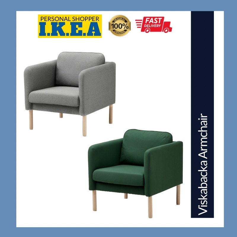 IKEA Viskabacka Armchair Office Showroom Living Room Fabric Grey
