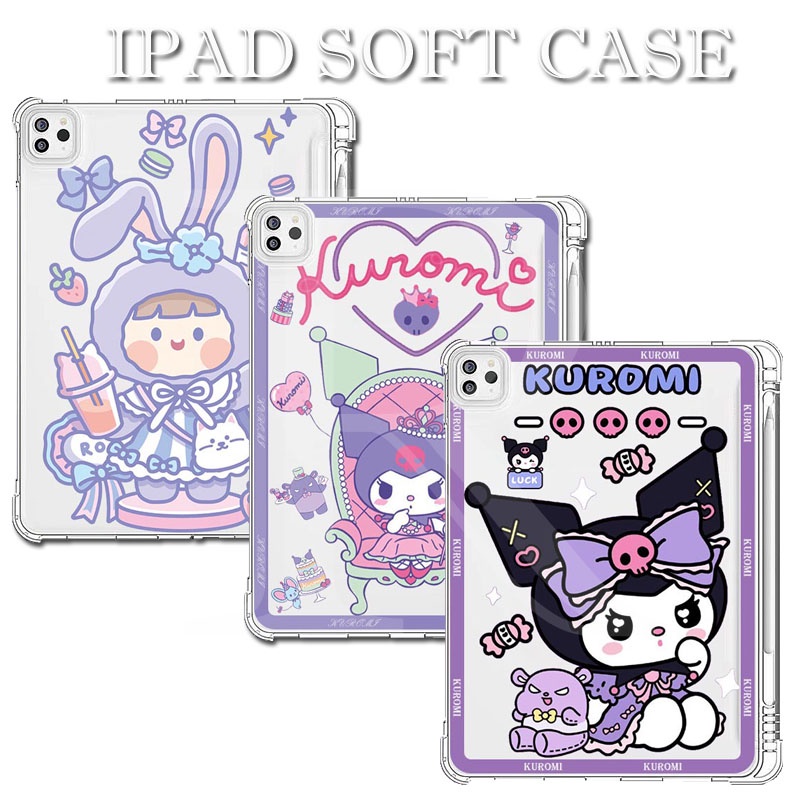 iPad Case, TPU Sanrio Pattern iPad Case with Pen Slot for iPad gen 9 ...