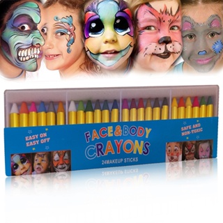 Face Paint Crayons, 36 Makeup Sticks, 16 Colors Face And Body Paint, Safe &  Non-Toxic Face Painting, Professional Face Painting Kit For Halloween Or B