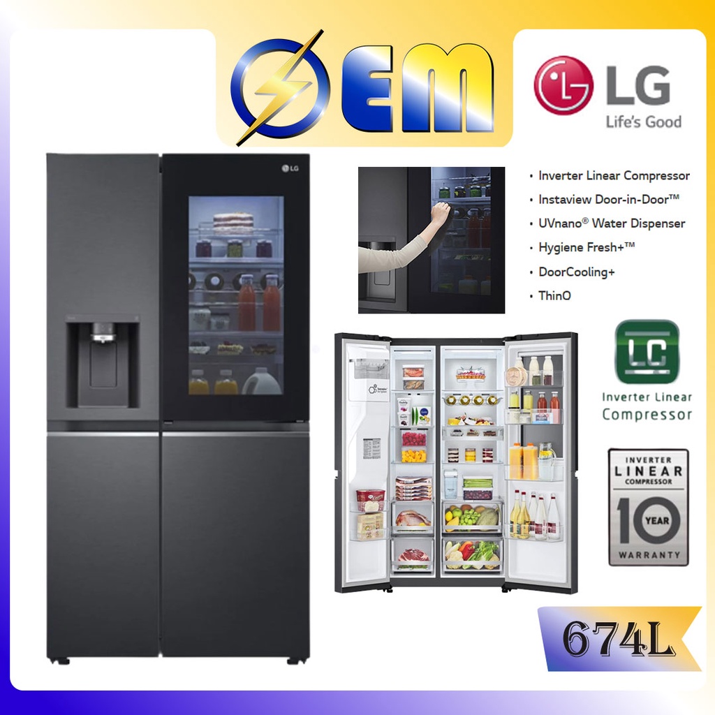 674L LG 674L SidebySide Fridge with InstaView & DoorinDoor™ Fridge