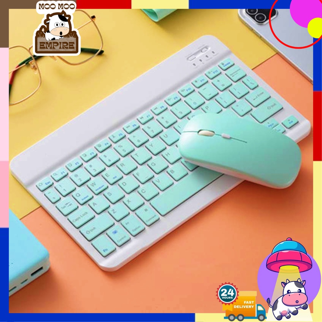 𝗡𝗢𝗜𝗦𝗘 𝗥𝗘𝗗𝗨𝗖𝗘𝗗 〗Rechargeable 7 / 10 Inch Wireless Bluetooth Keyboard ...