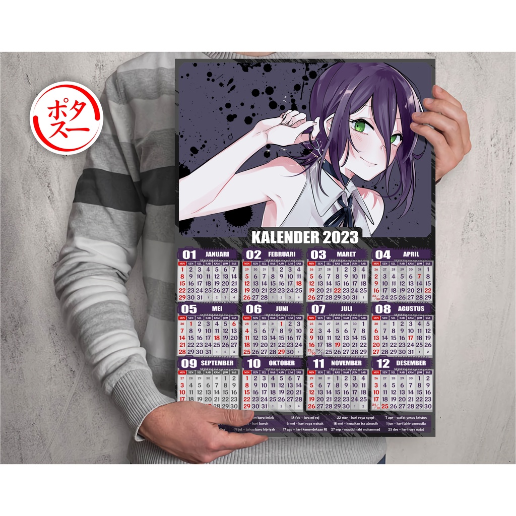 2023 Anime Calendar Poster Collaboration Chainsaw Man Denji Makima