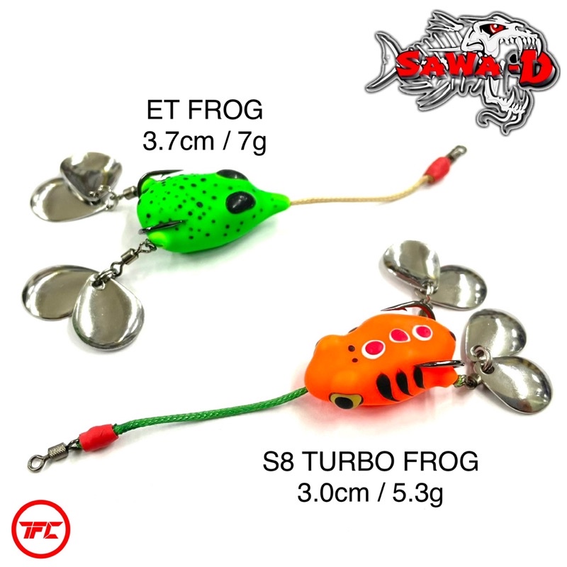 SAWA-D ET Frog / S8 Turbo Frog Rubber Soft Lure Thailand