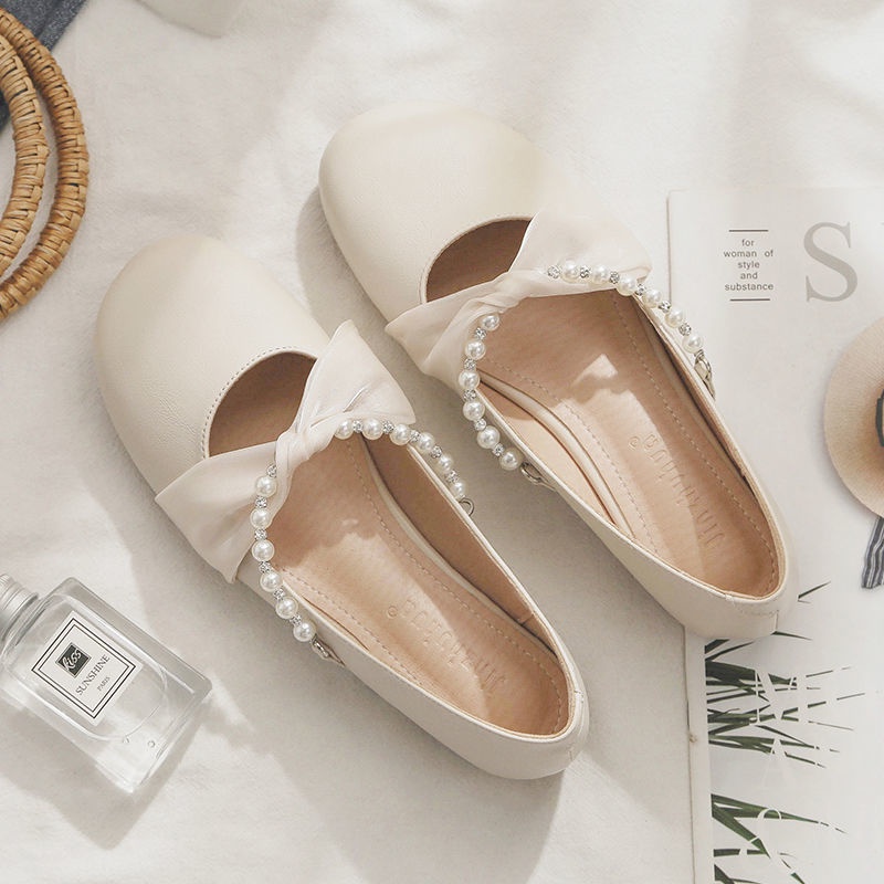 Retro Round Toe Thick Sole Mary Jane Shoes Thick Heel Women's Shoes