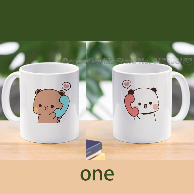 Panda Bear Bubu Dudu Coffee Milk Cup Mocha Cat Panda Bear Couple ...