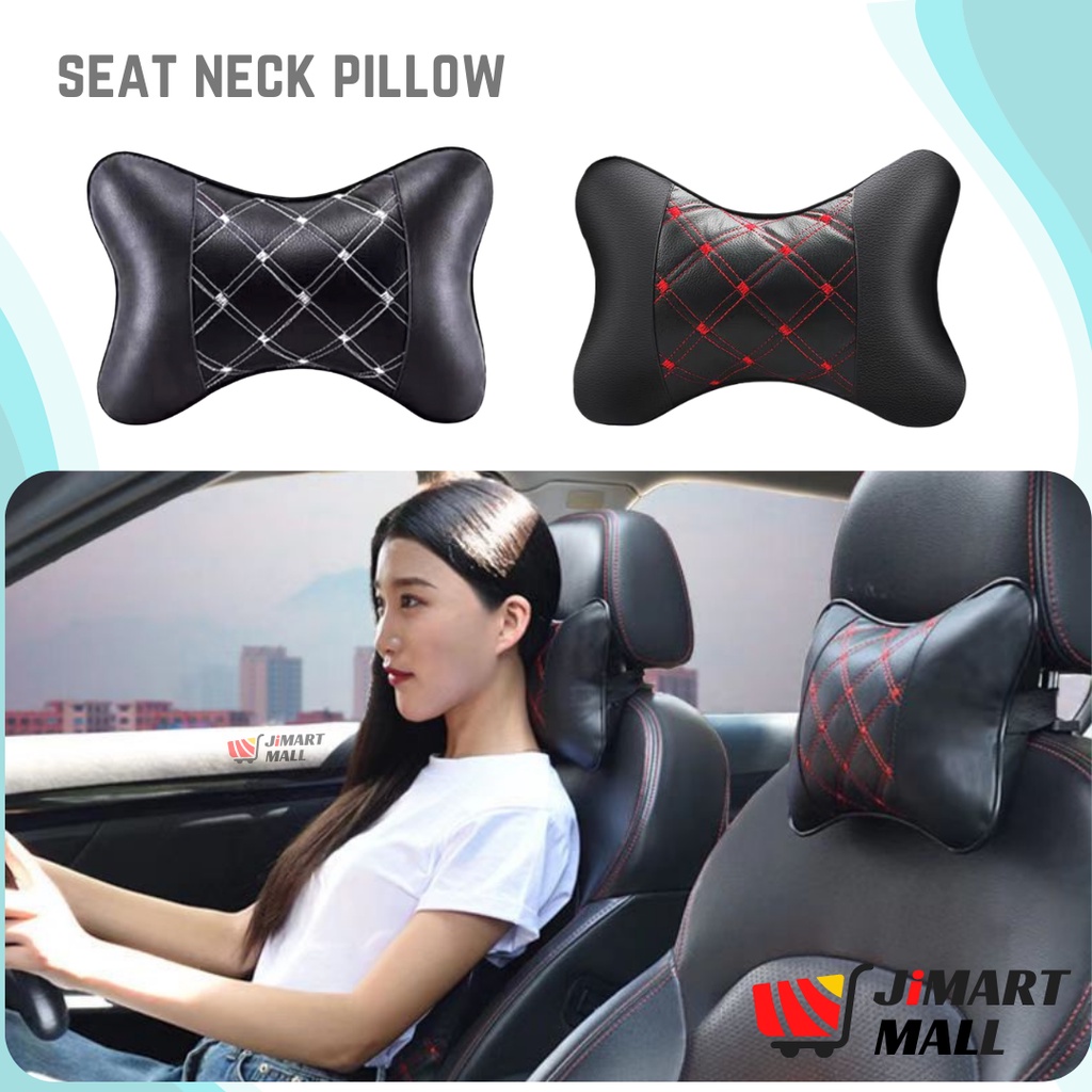 CAR SEAT NECK PILLOW Neck Support Interior Leather Headrest Head