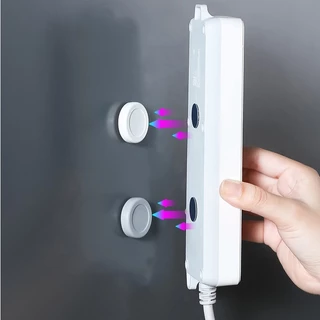 2Pcs Wall-Mounted Socket Hook Free Punching Power Plug Socket