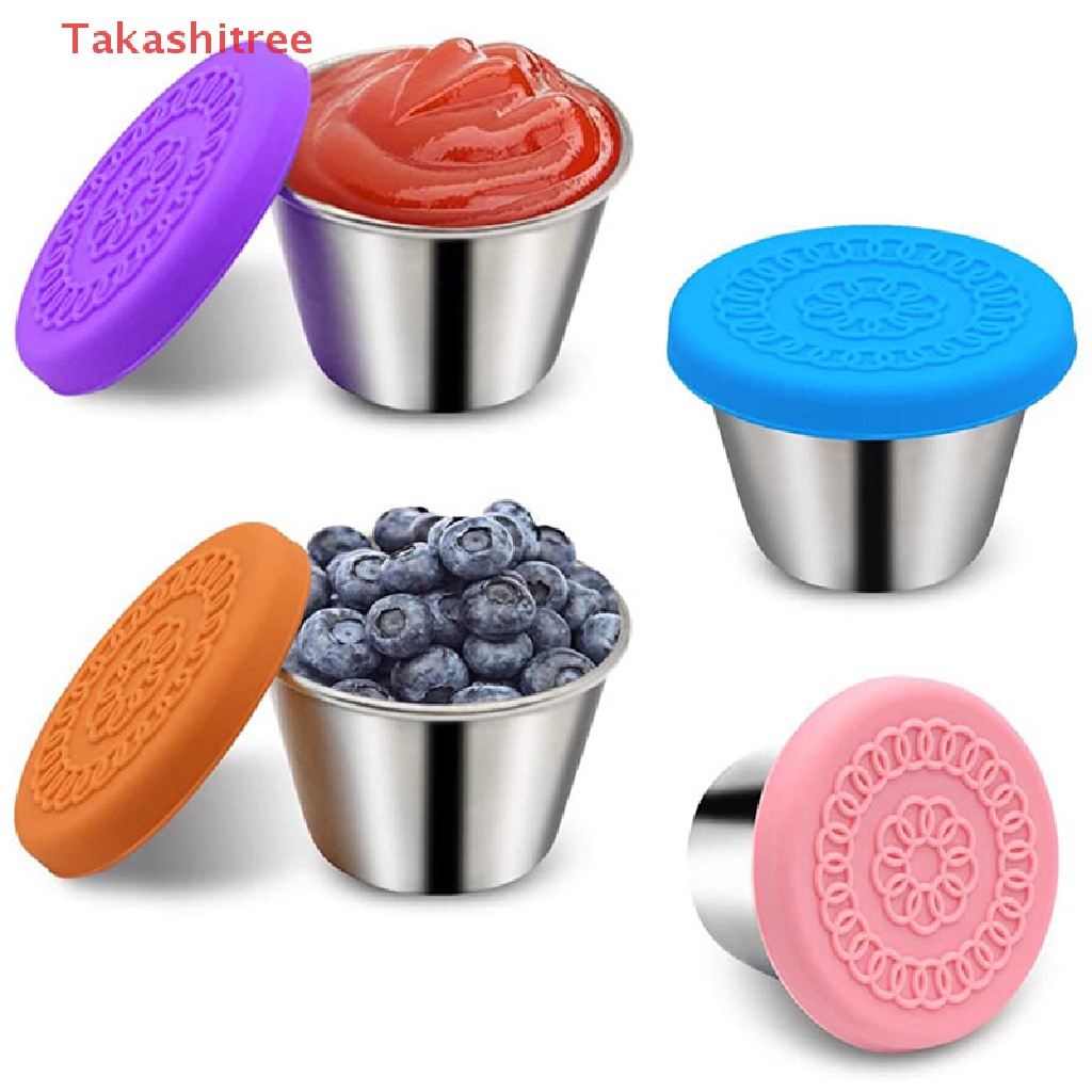 (Takashitree) Stainless Steel Condiment Container Reusable Sauce ...