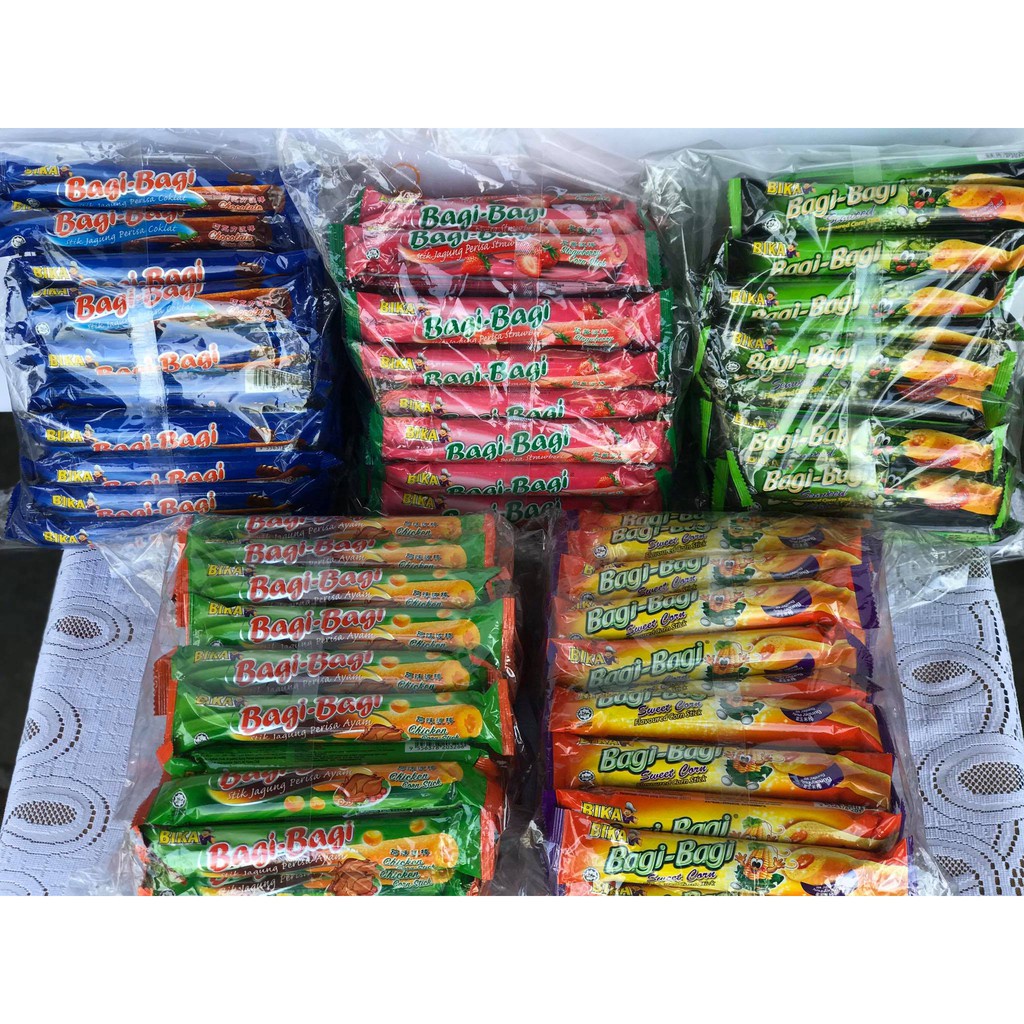 10g X 40pcs Bika Bagi-Bagi Corn Stick, Jejari/Stik Jagung [Chocolate ...