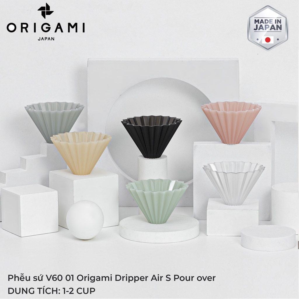[Origami Japan] Volcano Plastic Funnel V60 01 Origami Dripper Air S