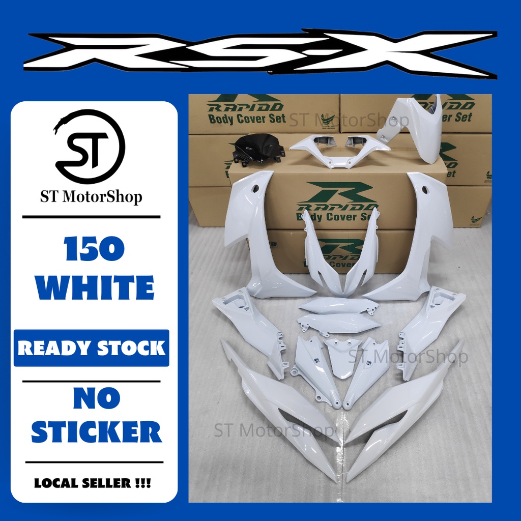 Honda Rsx Rs X White Cover Set No Sticker Rapido New Accessory Aksesori Shopee Malaysia