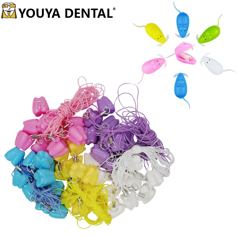 50pcs Tooth Shape Lovely Mouse Mini Milk Teeth Storage Fairy Box Baby ...