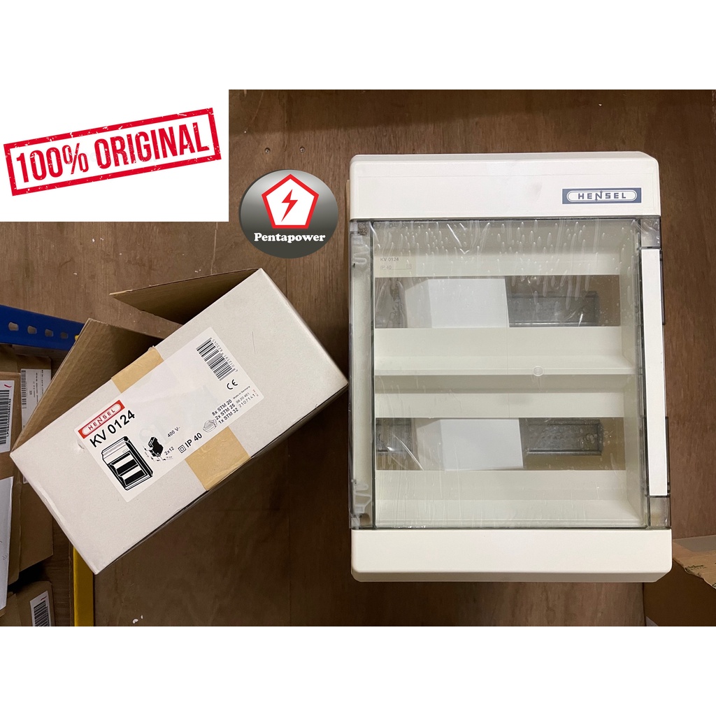 HENSEL KV0124 2 ROWS 24 WAYS CIRCUIT BREAKER BOX,1P 40 TRANSPARENT LID ...