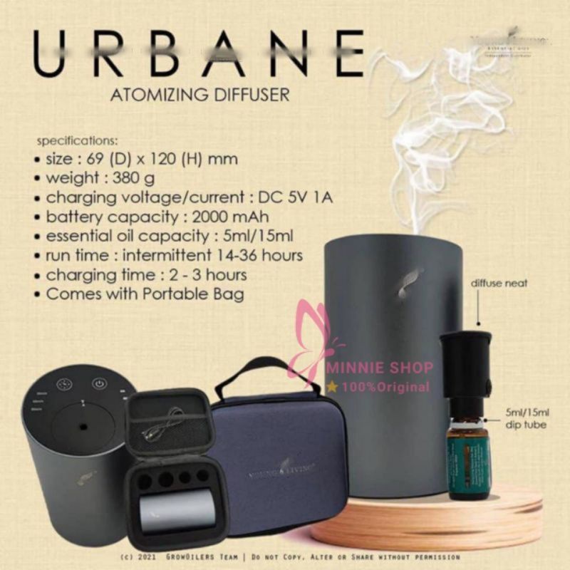 Limited Edition‼️🎁 Ready Stock 💯original Young Living Urbane Diffuser