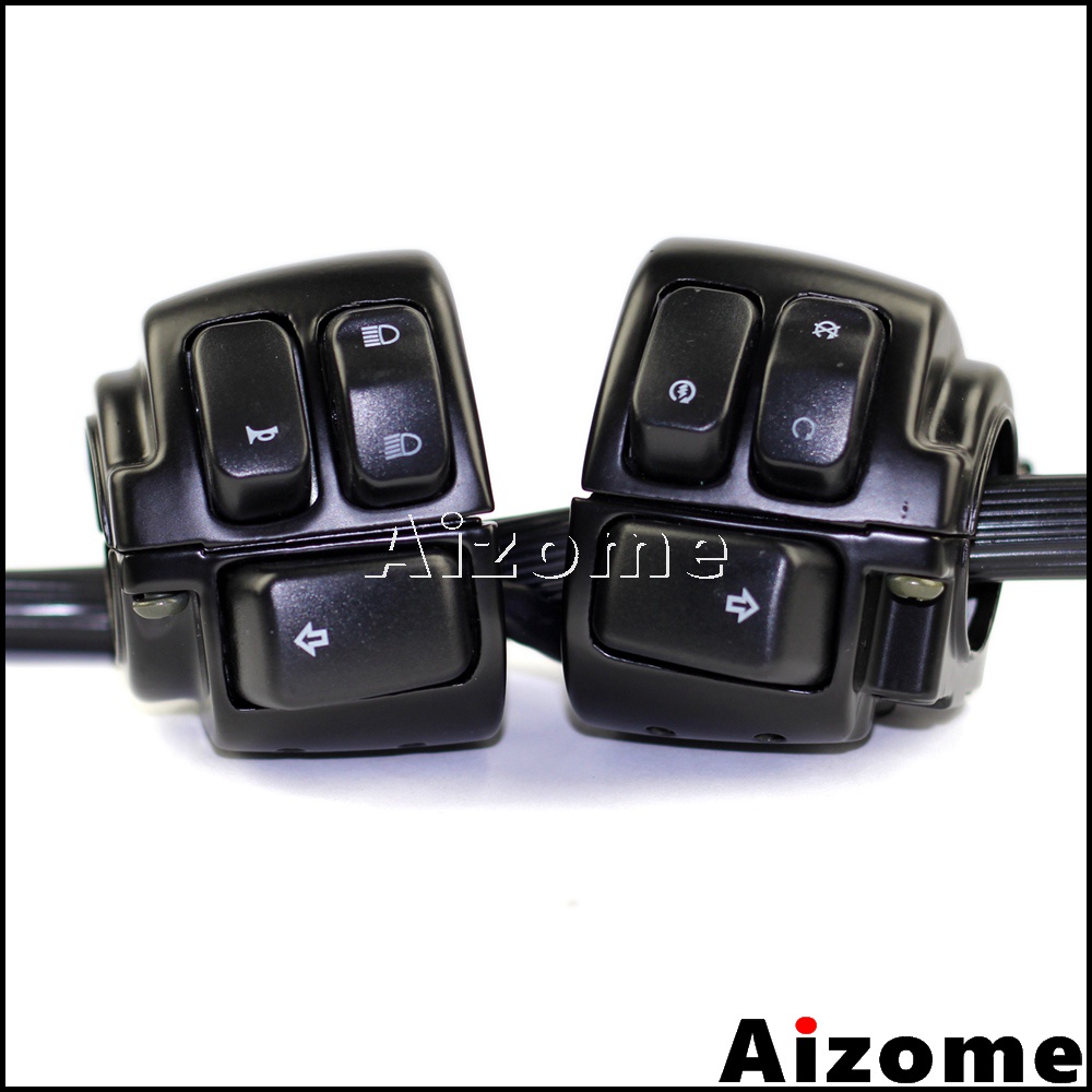 Motorcycle 1" Handlebar Control Switch Wire Harness Horn Turn Signals