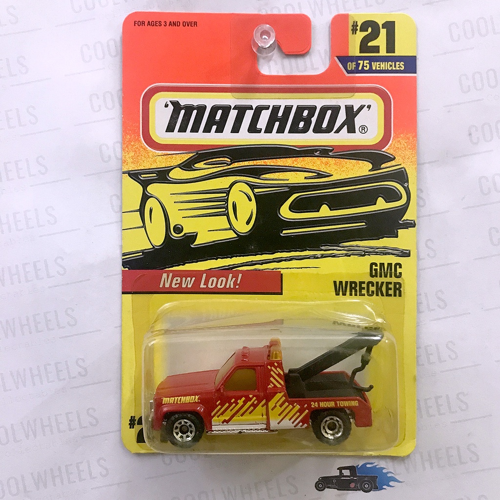 Matchbox GMC Wrecker – Rot, Motor Sports Series 9, Druckguss-Fahrzeug 1999 (#14/100)
