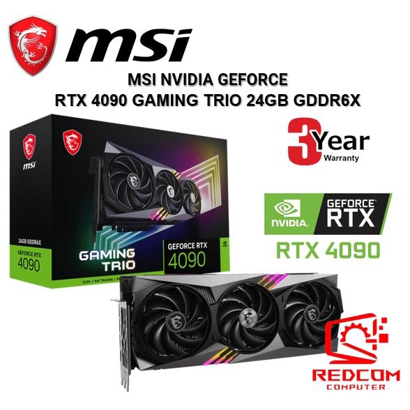 MSI GeForce RTX 4090 GAMING TRIO 24GB GDDR6X | Shopee Malaysia