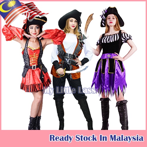 Adult Woman Lady Pirate Costumes Halloween Party Carnival