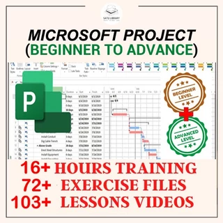 1library [103 Lessons Video Tutorial] Microsoft Project Beginner To Advanced Level Training Course [16 plus hours video]