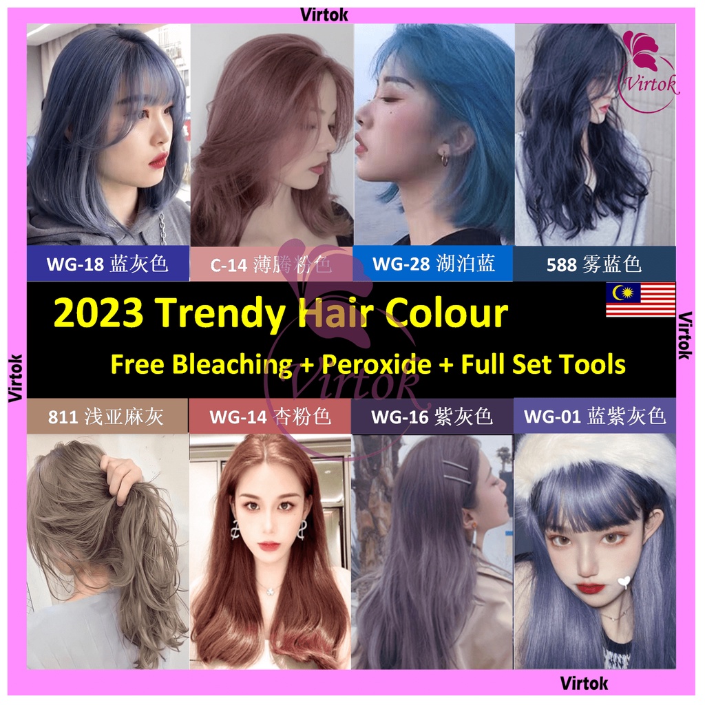 VIRTOK Pewarna Rambut Shoupin Free Bleaching Powder Developer Hair Dye ...