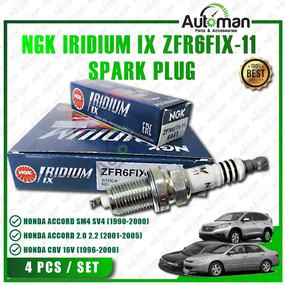 Honda Accord SM4 SV4 RV NGK Iridium IX ZFR6FIX11 Spark Plug Honda