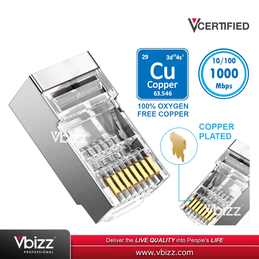 CAT6RJ45S Cat 6 RJ45 Copper Shielded Modular Plug | Shopee Malaysia